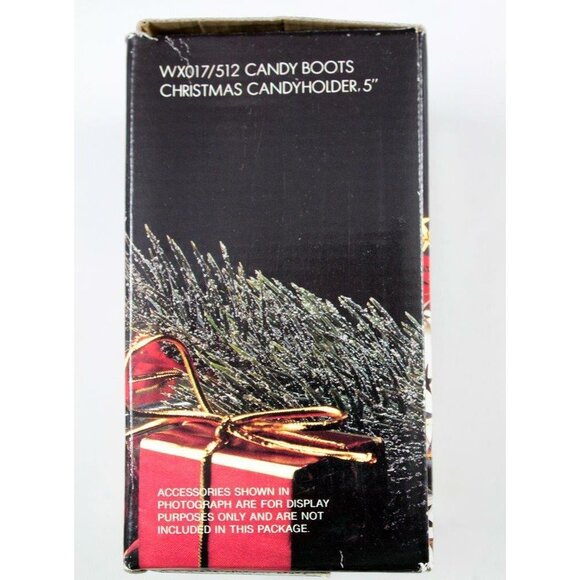 Mikasa Studio Nova Candy Boot Christmas Holiday Candy Holder 5" w/Box - Picture 9 of 11